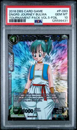 Dangerous Journey Bulma P-083 Promo Foil 2018 Dragon Ball Super Card Game PSA 10 - Image 1