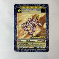 BANDAI TOEI 2002 DIGIMON DIGI-BATTLE CARD - STREET STARTER 3 - ST-127 CHUUMON - Image 1