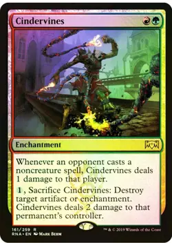 Cindervines FOIL - Ravnica Allegiance #161 Rare Enchantment - Image 1