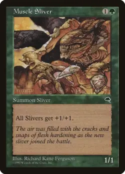 MTG Muscle Sliver #238 Green Common Tempest Magic the Gathering LP x1 - Image 1