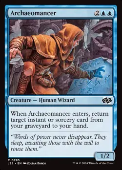 Archaeomancer 0285 Non Foil Common Foundations Jumpstart MTG Near Mint - Image 1