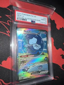 2024 POKEMON PAF EN-PALDEAN FATES SPECIAL ILLUSTRATION RARE #232 MEW EX PSA 10 - Image 1
