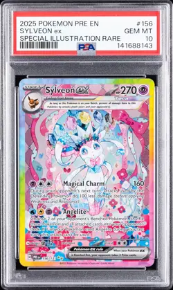 2025 POKEMON PRE EN-PRISMATIC EVOLUTIONS #156 SYLVEON EX PSA 10 - Image 1