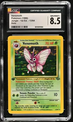 1999 Pokemon Jungle [1st Edition] Venomoth #13 (CGC 8.5) - Image 1