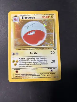 Unplayed Pristine NM Pokemon TCG Electrode Jungle 2/64 Holo Unlimited Holo Rare - Image 1