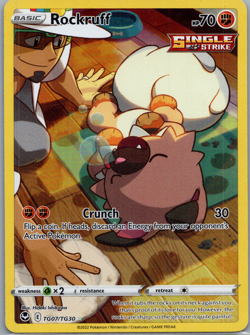*Pokemon TCG SWSH12: Silver Tempest Trainer Gallery #TG07/TG30 Rockruff NM - Image 1
