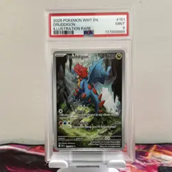 Pokemon Druddigon Illustration Rare Holo 151/086 Sv: White Flare PSA 9 2025 - Image 2