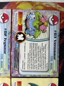 1999 Pokemon Topps Holo Base Set Trio Charizard Blastoise Venusaur Cards Blue - Image 5