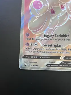 Alcremie V 064/072 Full Art Ultra Rare Shining Fates Pokemon Card NM - Image 2