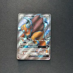 Tauros GX 144/149 Sun & Moon Full Art Ultra Rare Holo Pokemon Card Near Mint - Image 2