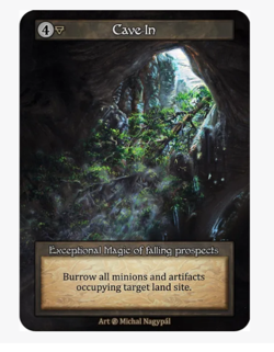 x3 Cave-In Exceptional Beta Sorcery Contested Realm - Image 1