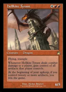 1x Hellkite Tyrant - Foil - Retro Frame Moderate Play MTG Magic - Kid Icarus - - Image 1