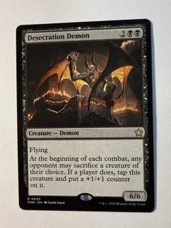 MTG - Desecration Demon - FDN 0603 - Foundations - Rare - Magic the Gathering - Image 1