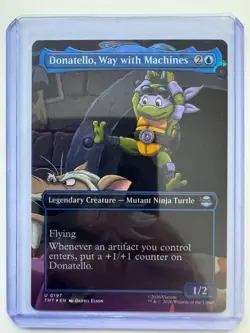 Donatello, Way with Machines (Borderless) FOIL #0197 TMNT NM ENG TMT MTG - Image 1