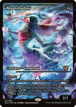 x1 Moonshadow (0386) - Foil - Showcase M MTG Lorwyn Eclipsed M/NM, English - Image 1
