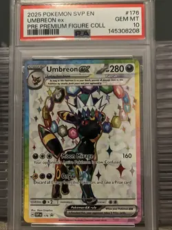 Pokemon TCG Umbreon EX 176 Prismatic Premium Figure Collection PSA 10 - Image 1