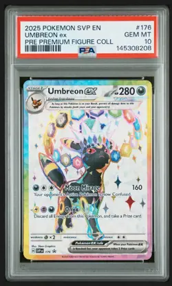 Pokemon TCG Umbreon EX 176 Prismatic Premium Figure Collection PSA 10 - Image 3
