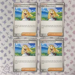 4x Lillie's Determination Playset 119/132 x4 Mega Evolution Pokemon TCG NM - Image 1