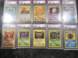X37 1999 Pokemon Fossil 1st Edition PSA 9 Non Holo Slabs As Pictured/listed - Image 1