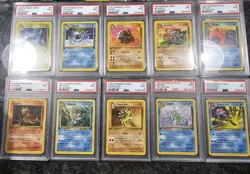 X37 1999 Pokemon Fossil 1st Edition PSA 9 Non Holo Slabs As Pictured/listed - Image 2