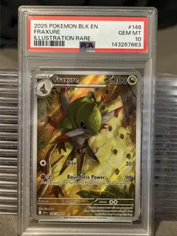 Pokemon TCG Fraxure IR 146/086 Black Bolt PSA 10. LOW POP - Image 1