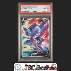 Sableye V Sword & Shield Base Set #194 PSA 10 - Image 1