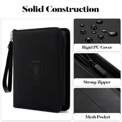 Premium 4 Pocket Zip Card Binder, Trading Card Binder for 320 Cards, Portable... - Image 2