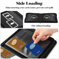 Premium 4 Pocket Zip Card Binder, Trading Card Binder for 320 Cards, Portable... - Image 5