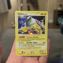 2007 Pokemon Secret Wonders: Raikou 16/132 Rare Card Cracked Ice Holo - LP+/NM - Image 1