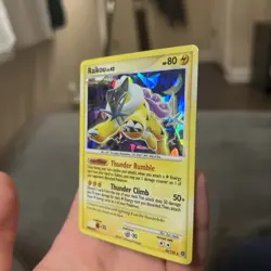 2007 Pokemon Secret Wonders: Raikou 16/132 Rare Card Cracked Ice Holo - LP+/NM - Image 2