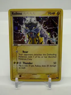Pokemon TCG Raikou POP Series 2 3/17 Holo Rare Beast Card Stock 2006 - Image 1