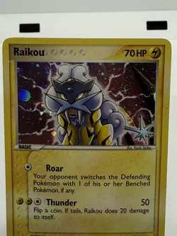 Pokemon TCG Raikou POP Series 2 3/17 Holo Rare Beast Card Stock 2006 - Image 2