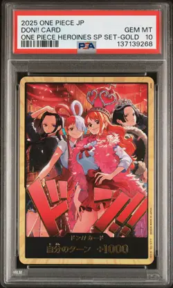 2025 ONE PIECE JPN ONE PIECE HEROINES SPECIAL SET GOLD DON!! CARD PSA 10 - Image 1