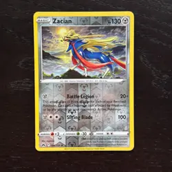 Zacian 094/159 Pokemon Crown Zenith Sword & Shield Reverse Holo Rare Card NM - Image 1