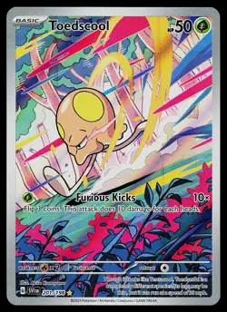 Pokemon Card - Toedscool Scarlet & Violet Base Set 201/198 Illustration Rare - Image 1