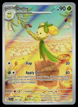 Pokemon Card - Dolliv Scarlet & Violet Base Set 200/198 Holo Illustration Rare - Image 1