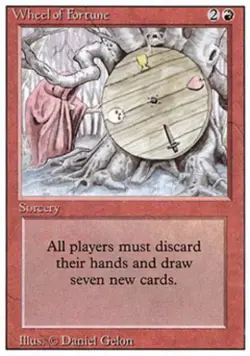 MTG English Wheel of Fortune Heavy Play Normal Revised - Image 1