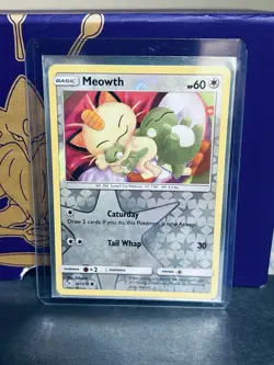 Meowth 147/214 Sm-Unbroken Bonds Reverse Holo Uncommon Pokemon Card NM - Image 1