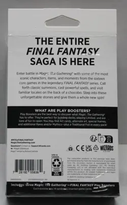 Magic The Gathering Final Fantasy Play Pack w/ 3 Packs & Promo SEALED NEW - Image 2