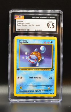 Squirtle 1st Edition 2000 Pokemon Team Rocket CGC 9.5 PSA Newly Graded - Image 1