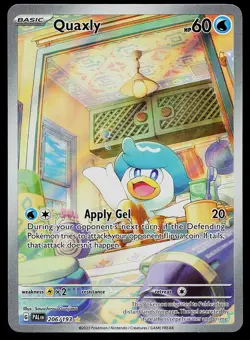 Pokemon Card - Quaxly Paldea Evolved 206/193 Holo Illustration Rare - Image 1