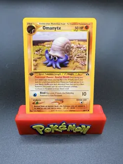 Omanyte 60/75 1st Edition Common Neo Discovery Pokemon NM 2001 WOTC - Image 1