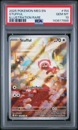 2025 POKEMON MEG EN-MEGA EVOLUTION ILLUSTRATION RARE #154 STUFFUL PSA 10 - Image 1