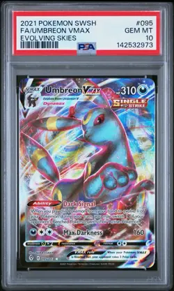 Pokemon Umbreon VMAX 095/203 SWSH07: Evolving Skies Holo PSA 10 - Image 1