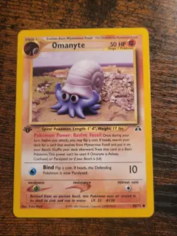 1st Edition OMANYTE 60/75 Neo Discovery Set - Pokemon LP NM - Image 1