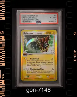 2006 Kabutops Holo #9 WOTC Pokemon TCG EX Holon Phantoms PSA 6 EX-MT - Image 1