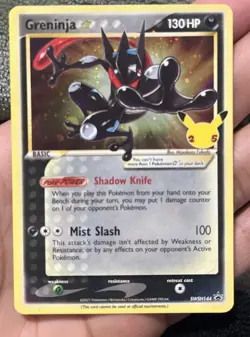 Greninja Gold Star Celebrations 144 Black Promo SWSH144 Pokemon - Image 1