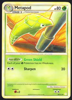 Metapod 46/123 Pokemon HeartGold & SoulSilver HP - Image 1