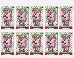Lot of (10) Pokemon TCG Scarlet & Violet 151 Booster Packs NEW/SEALED English! - Image 1