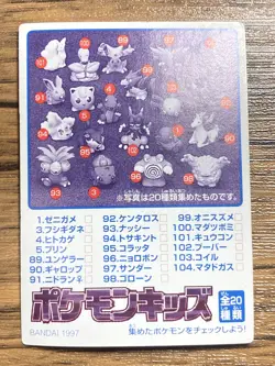Pokemon Kids' Mini Card Charmeleon Nintendo Bandai Pocket Monsters 1997 Japan - Image 2